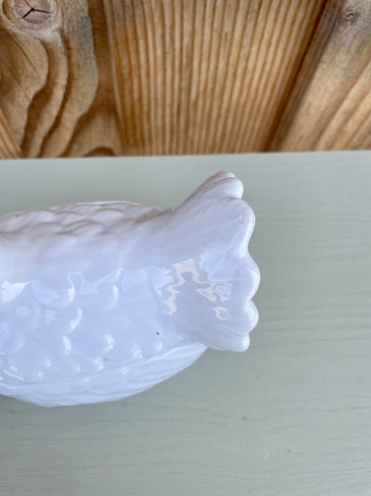 Bonbonnière poule en céramique