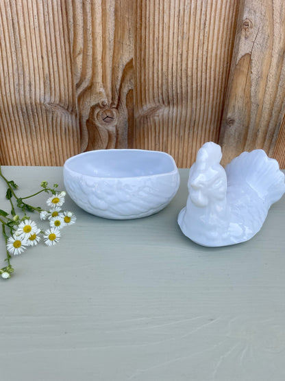 Bonbonnière poule en céramique