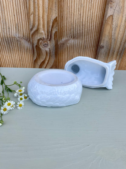 Bonbonnière poule en céramique