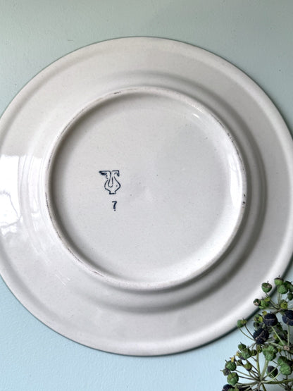 Assiettes à dessert beige Digoin Sarreguemines - lot de 4
