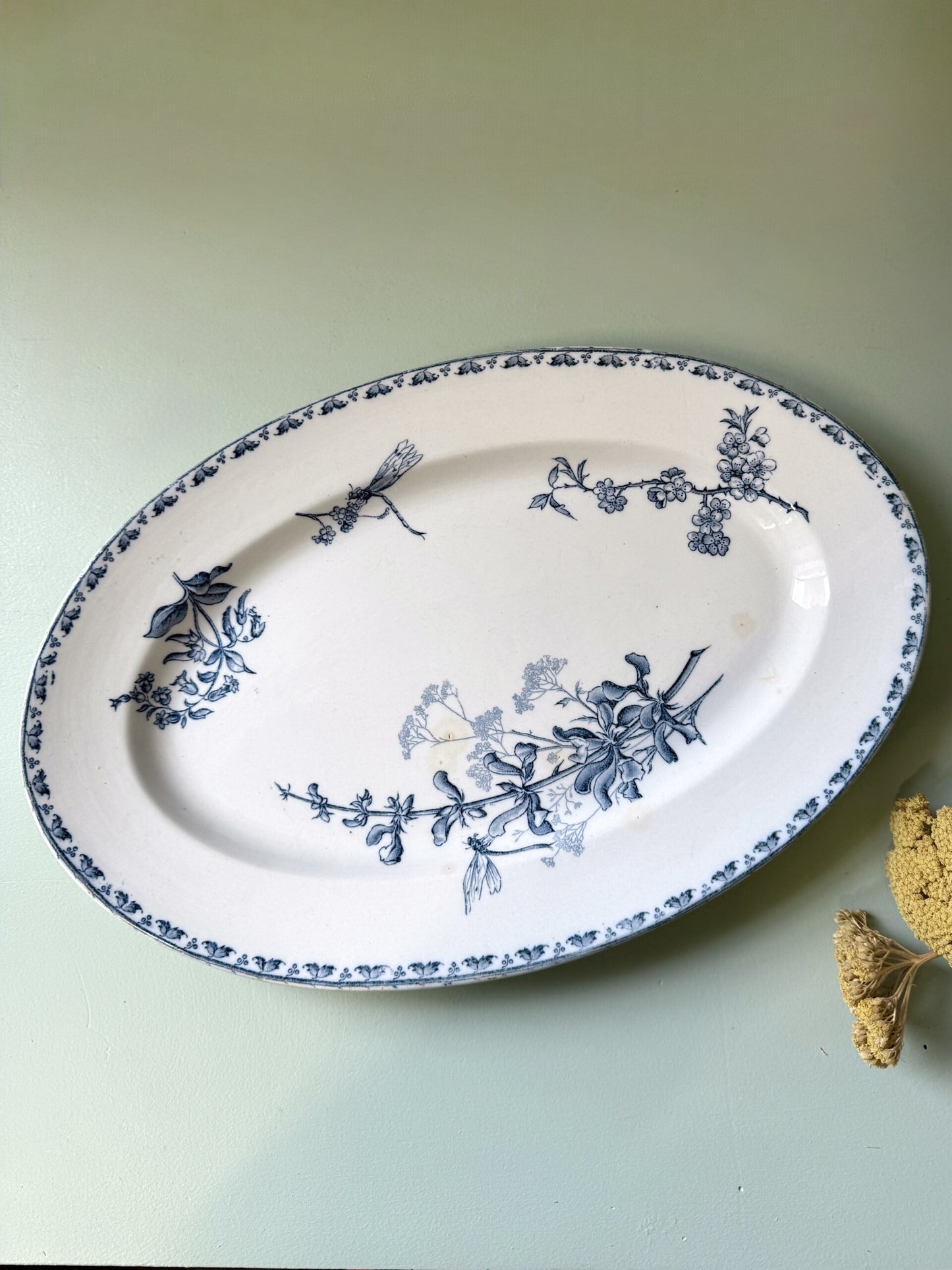 Plat ovale de Sarreguemines modèle Carmen