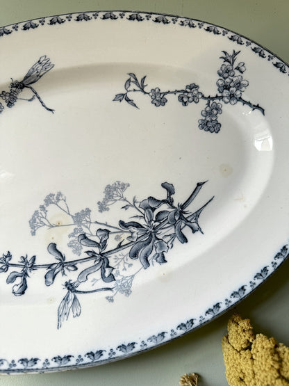 Plat ovale de Sarreguemines modèle Carmen