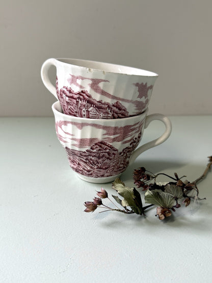 Tasses en faïence anglaises - lot de 2