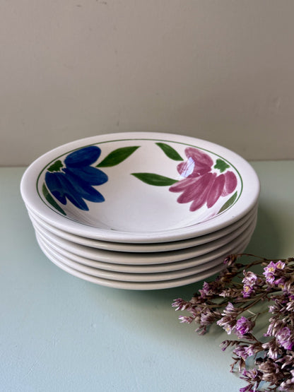 Coupelles en faience motifs floraux - lot de 6