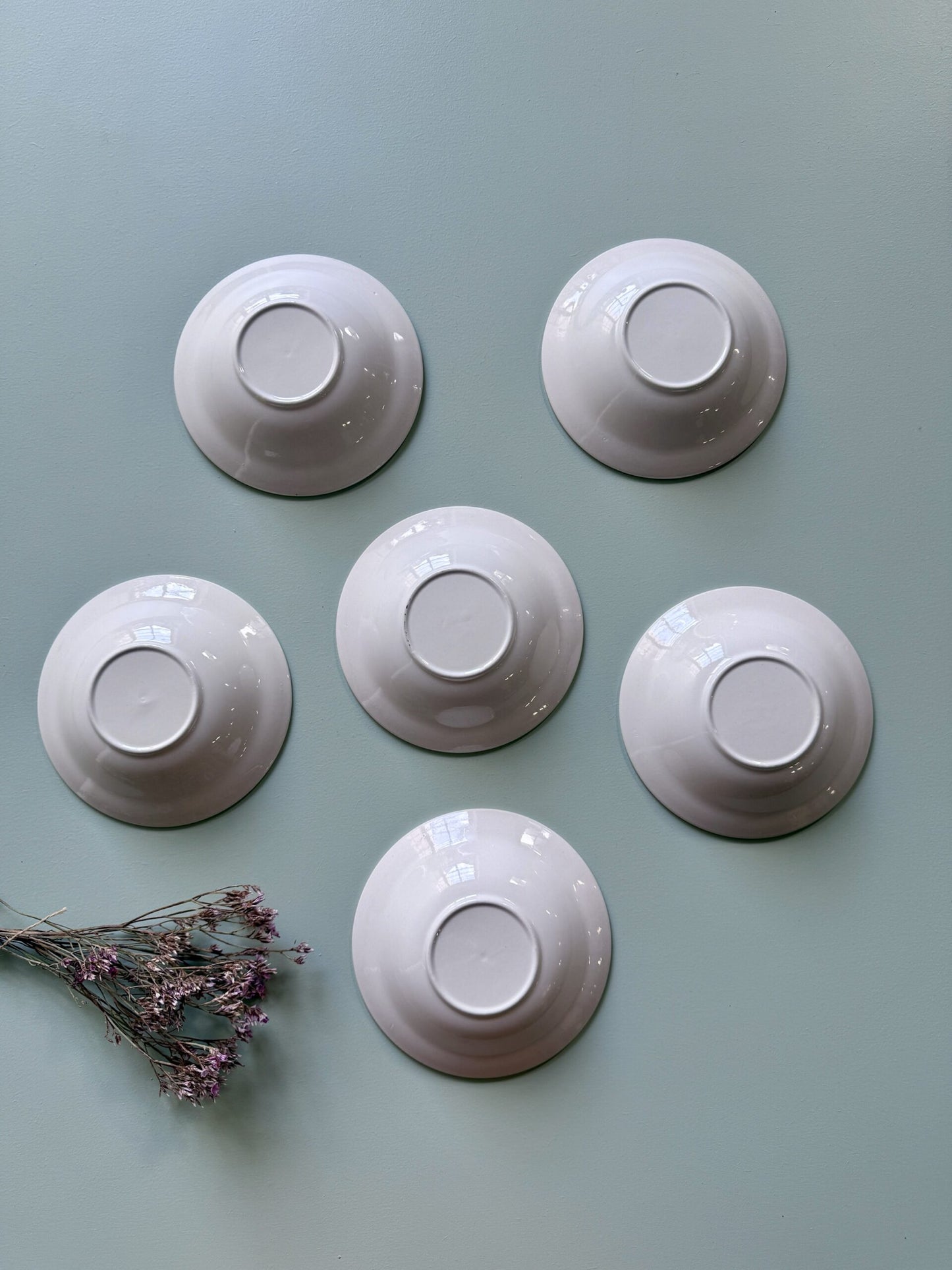 Coupelles en faience motifs floraux - lot de 6