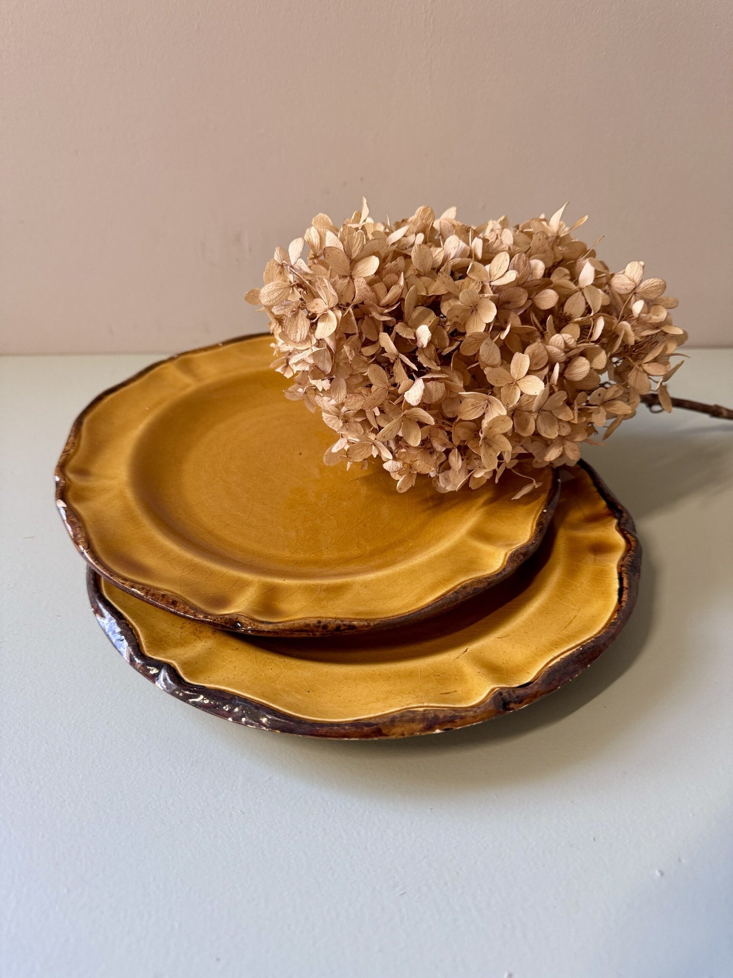 Assiettes chantournées à dessert de Haute-Provence - lot de 2