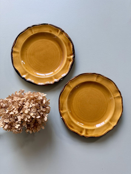 Assiettes chantournées à dessert de Haute-Provence - lot de 2