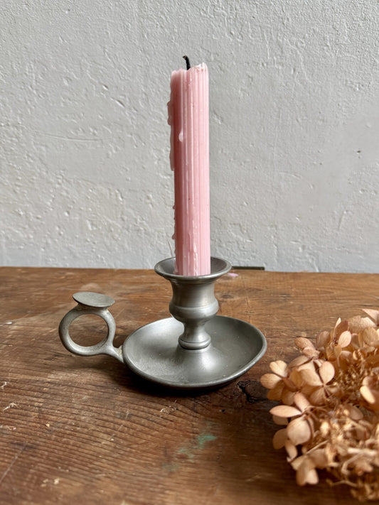 Rat de cave/bougeoir en étain