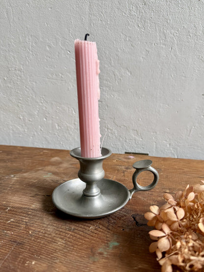 Rat de cave/bougeoir en étain