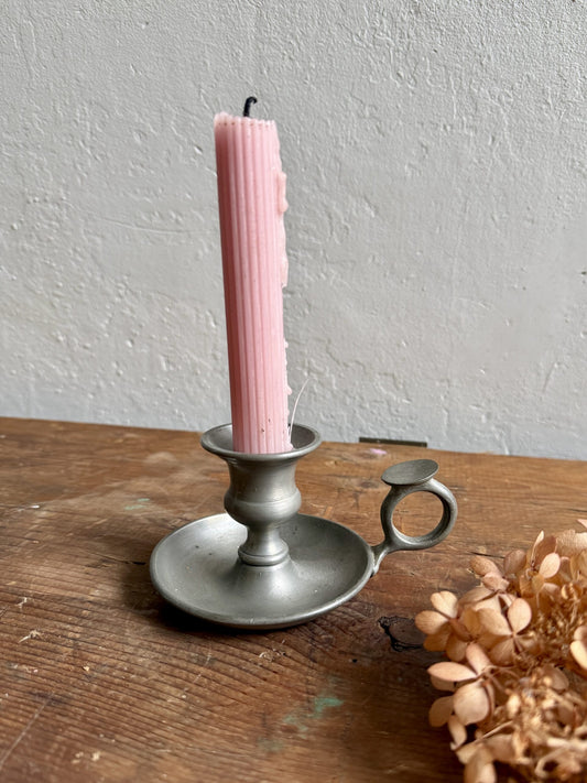 Rat de cave/bougeoir en étain