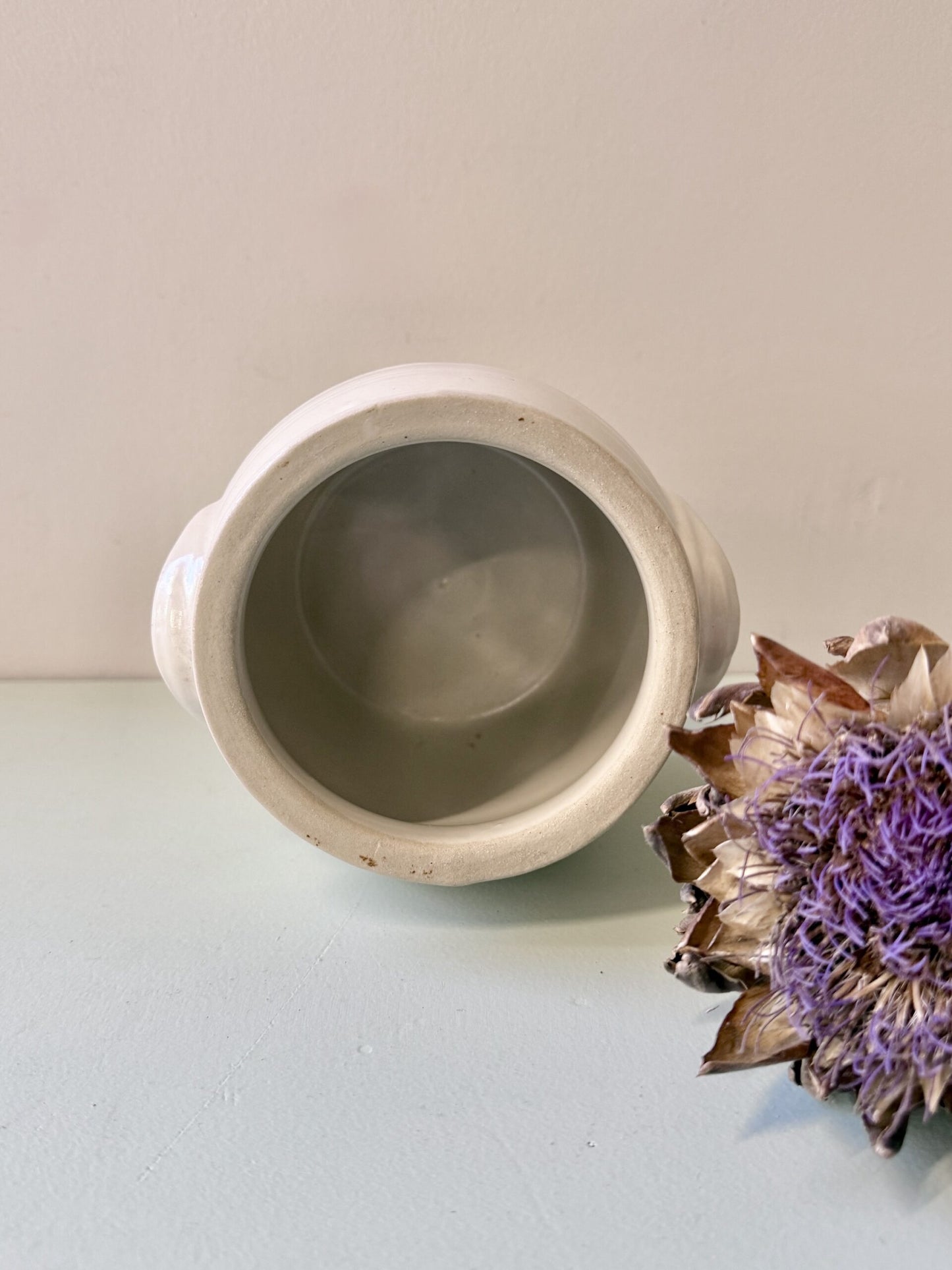 Pot en grès emaillé