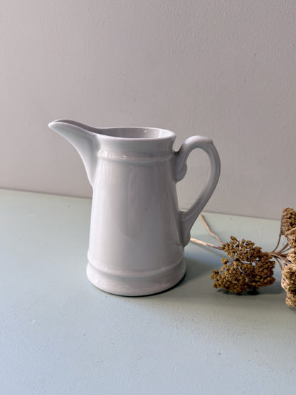 Pot à lait/pichet blanc émaillé