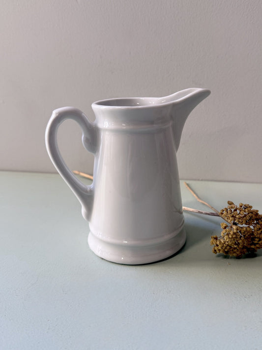 Pot à lait/pichet blanc émaillé