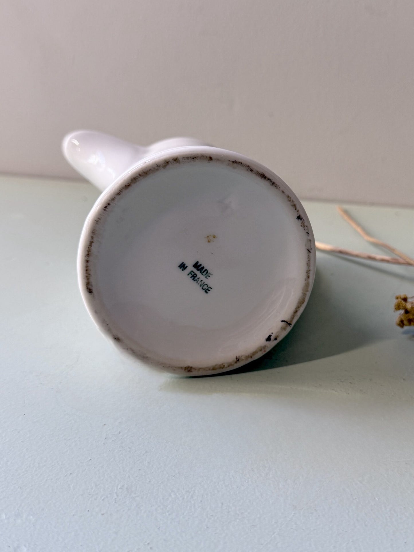 Pot à lait/pichet blanc émaillé