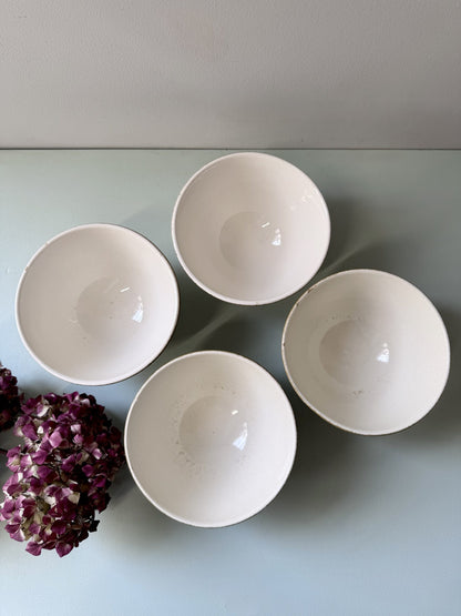 Bol émaillé marron et beige - lot de 4