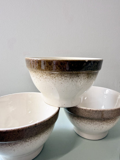 Bol émaillé marron et beige - lot de 4