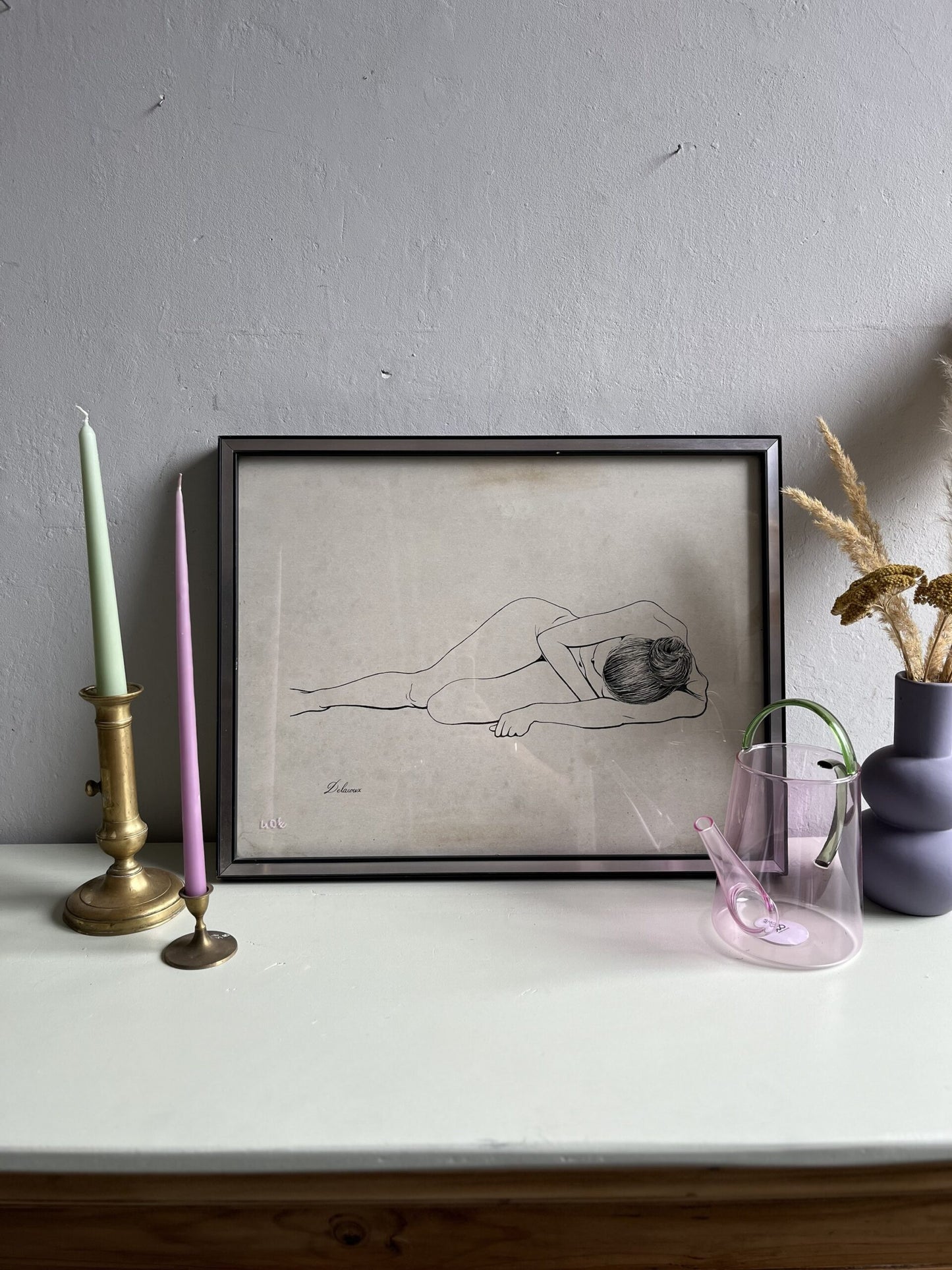 Tableau femme couchée Delacoux