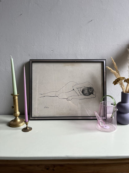 Tableau femme couchée Delacoux