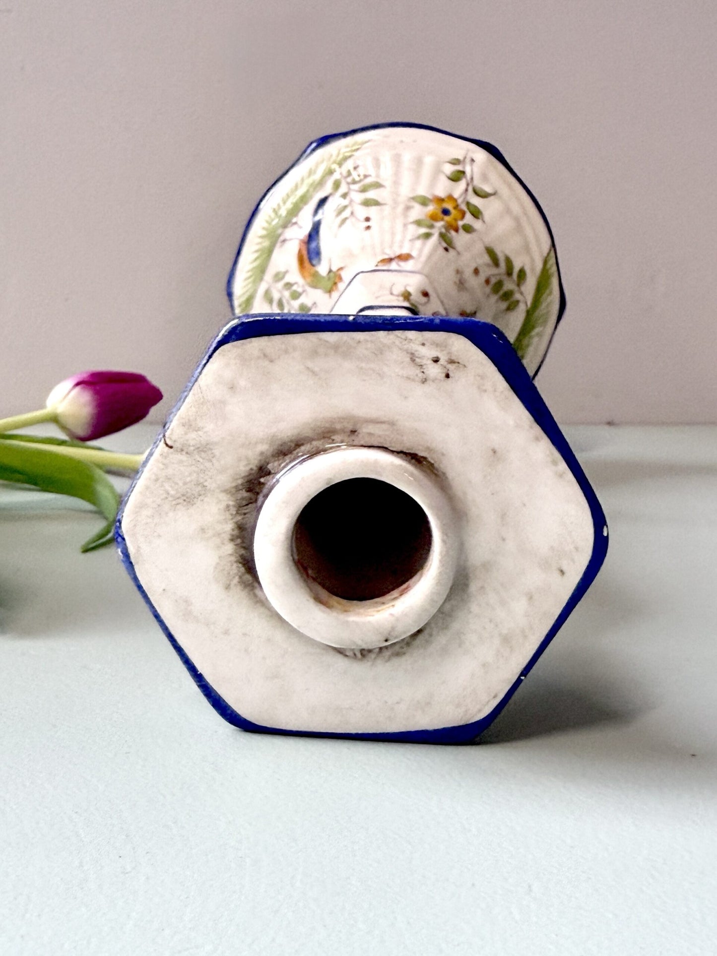 Chandelier en faïence vintage