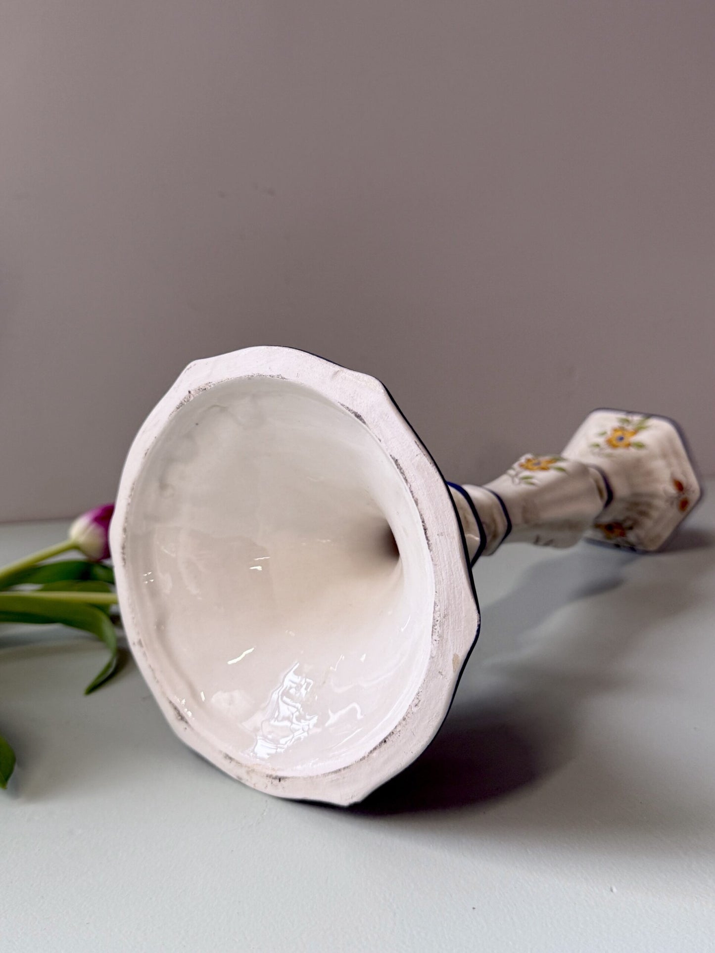 Chandelier en faïence vintage