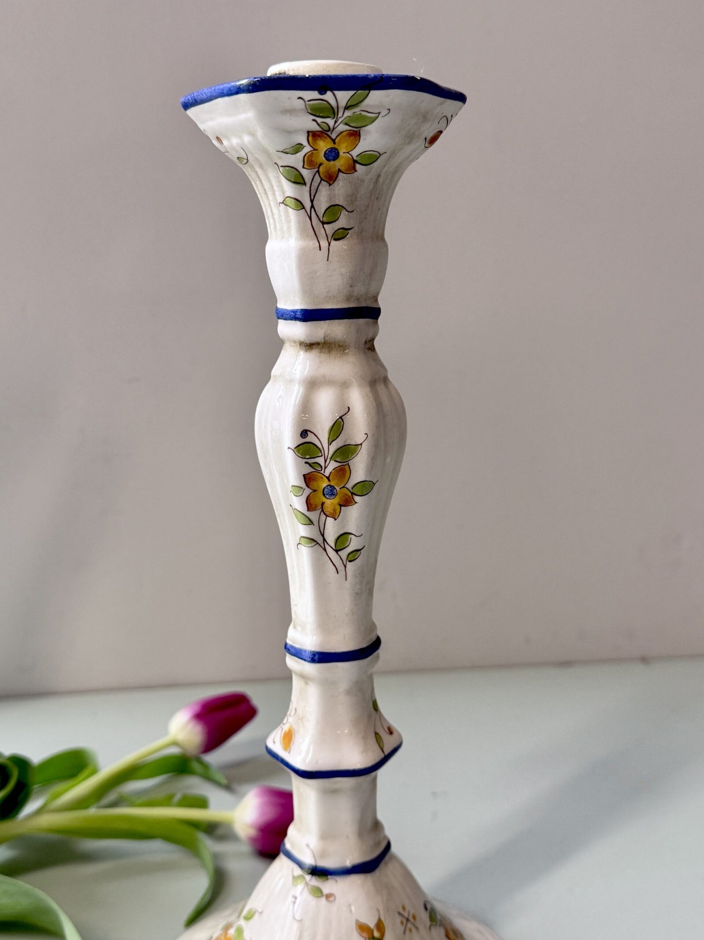 Chandelier en faïence vintage