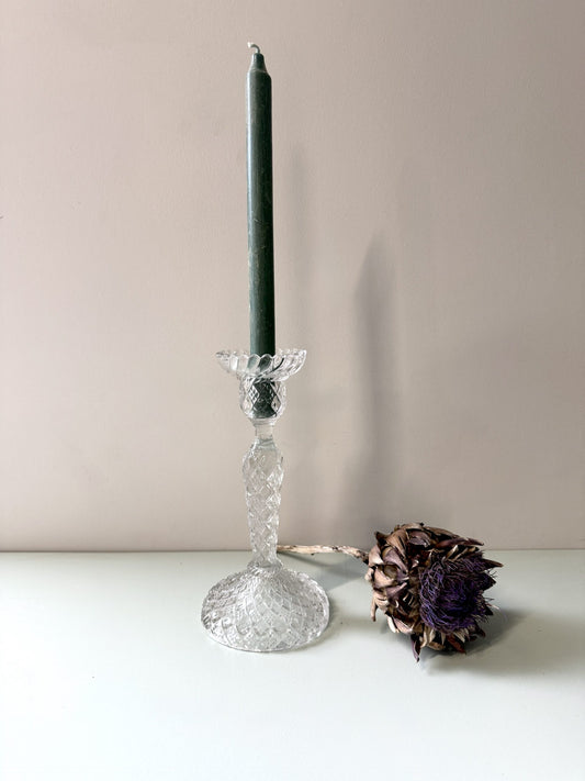 Bougeoir en verre ciselé 2