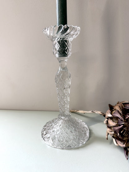 Bougeoir en verre ciselé 2