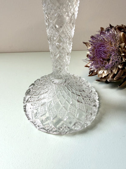 Bougeoir en verre ciselé 2