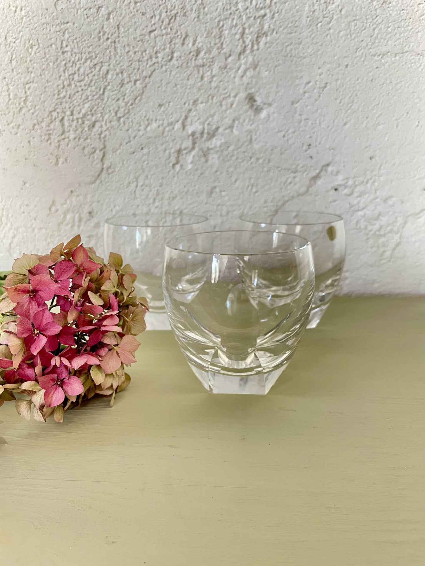 Lot de 3 verres anciens « rocks glass »
