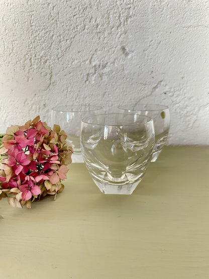 Lot de 3 verres anciens « rocks glass »