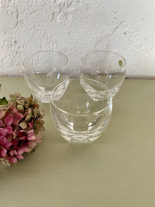 Lot de 3 verres anciens « rocks glass »