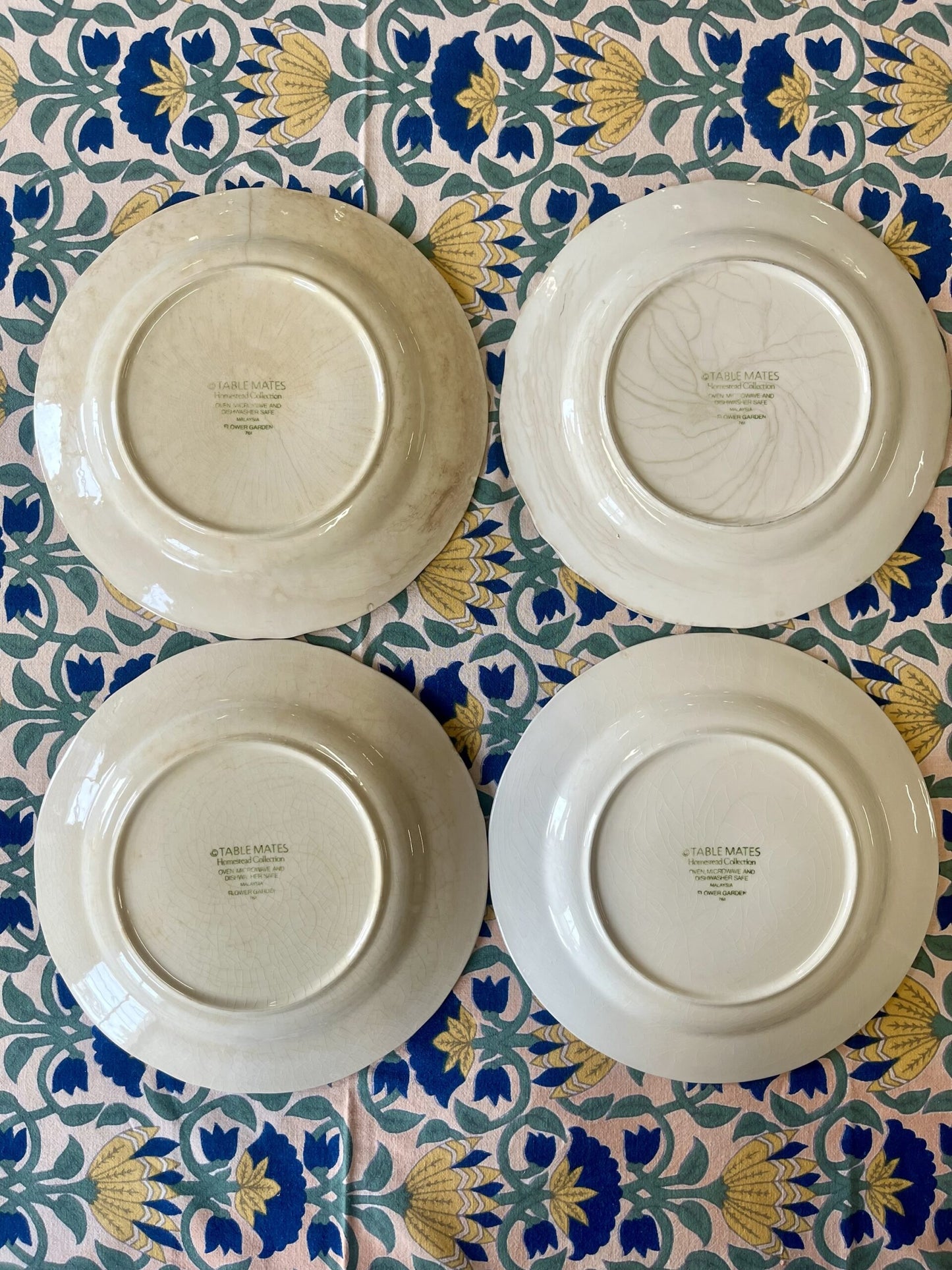 Assiettes plates Niko Flower Garden - lot de 4