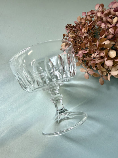 Coupes en verre ciselées - lot de 5