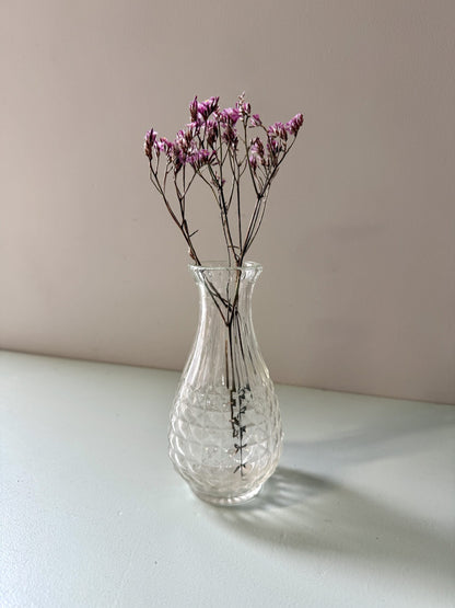 Vase/soliflore en verre ciselé