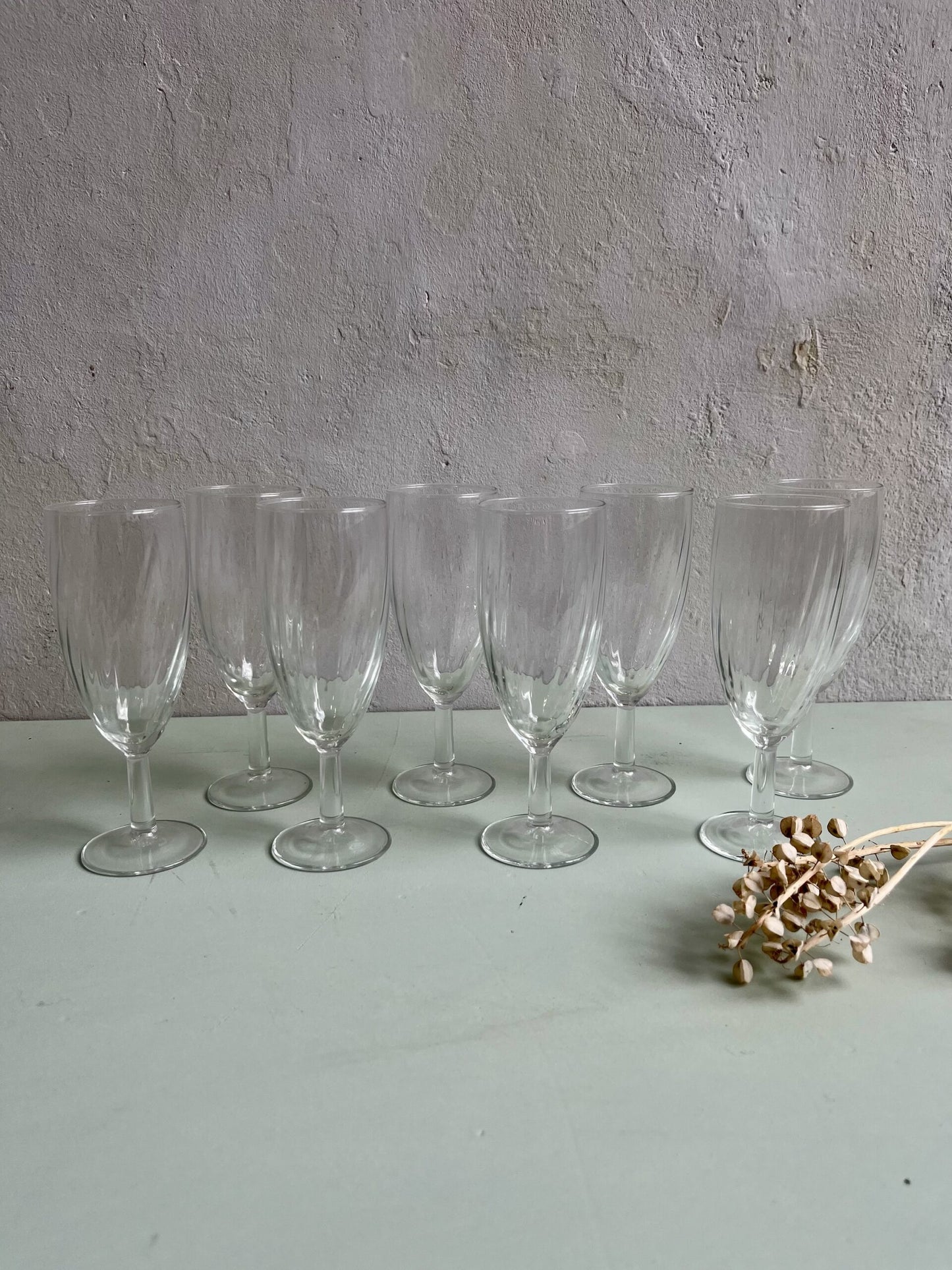 8 coupes en verre