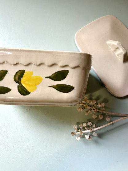 Pot à terrine/beurrier en céramique émaillé