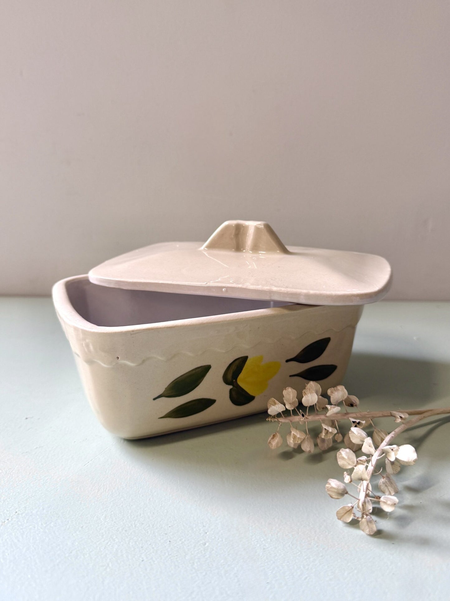 Pot à terrine/beurrier en céramique émaillé