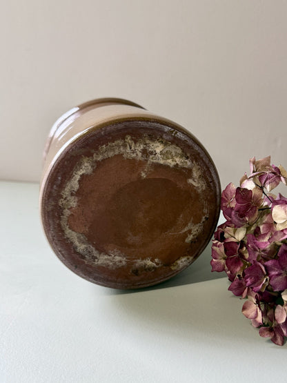 Pot émaillé marron