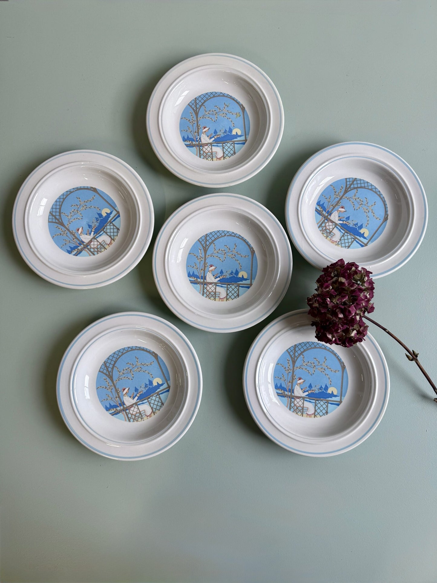 Assiette creuse de Sanmarciano - lot de 6