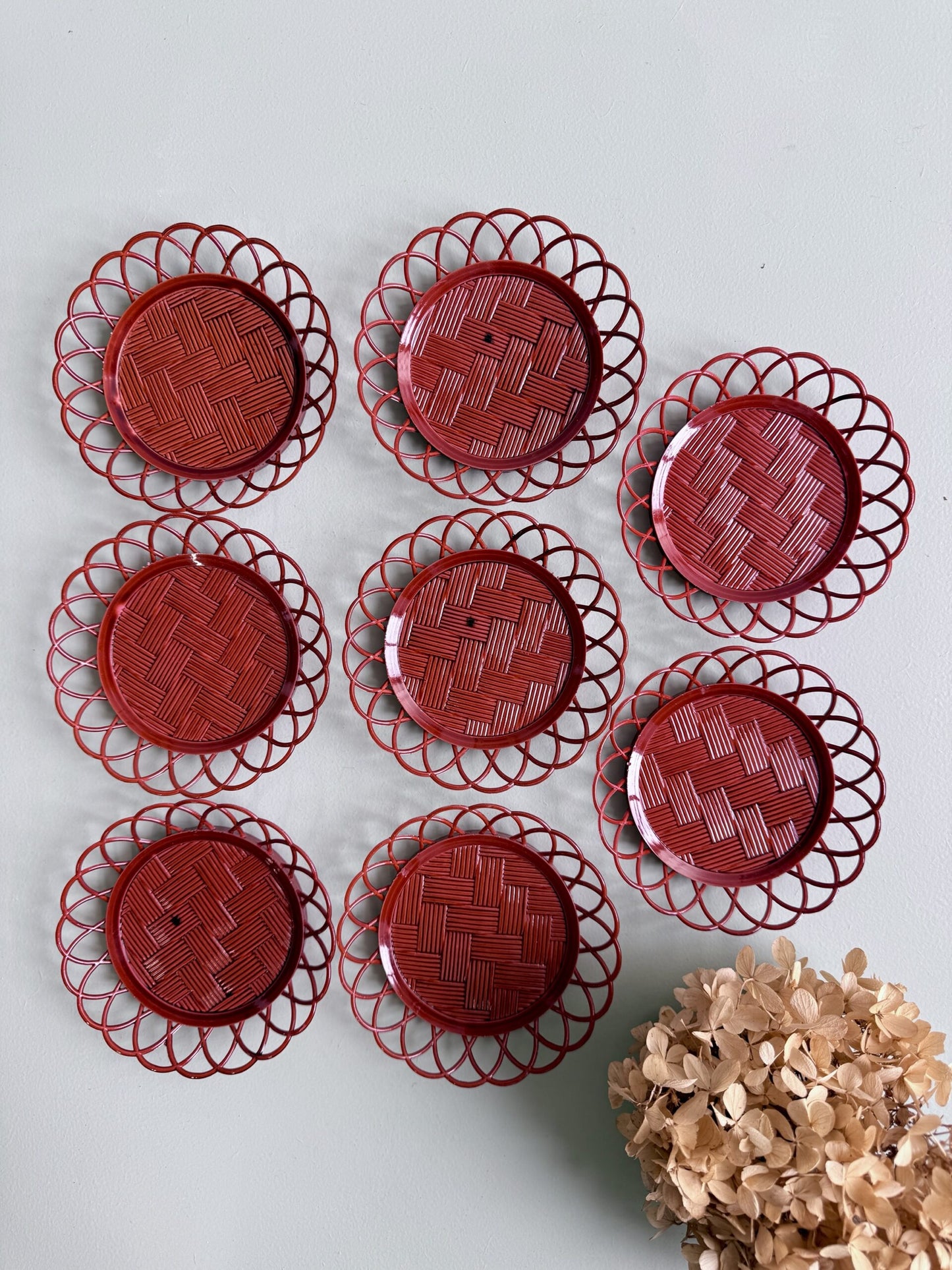 Dessous de verre vintage - lot de 8