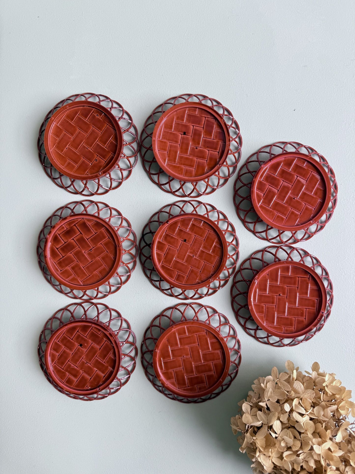 Dessous de verre vintage - lot de 8