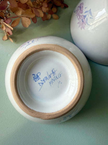 Bol émaillé avec fleurs de petite taille - lot de 2