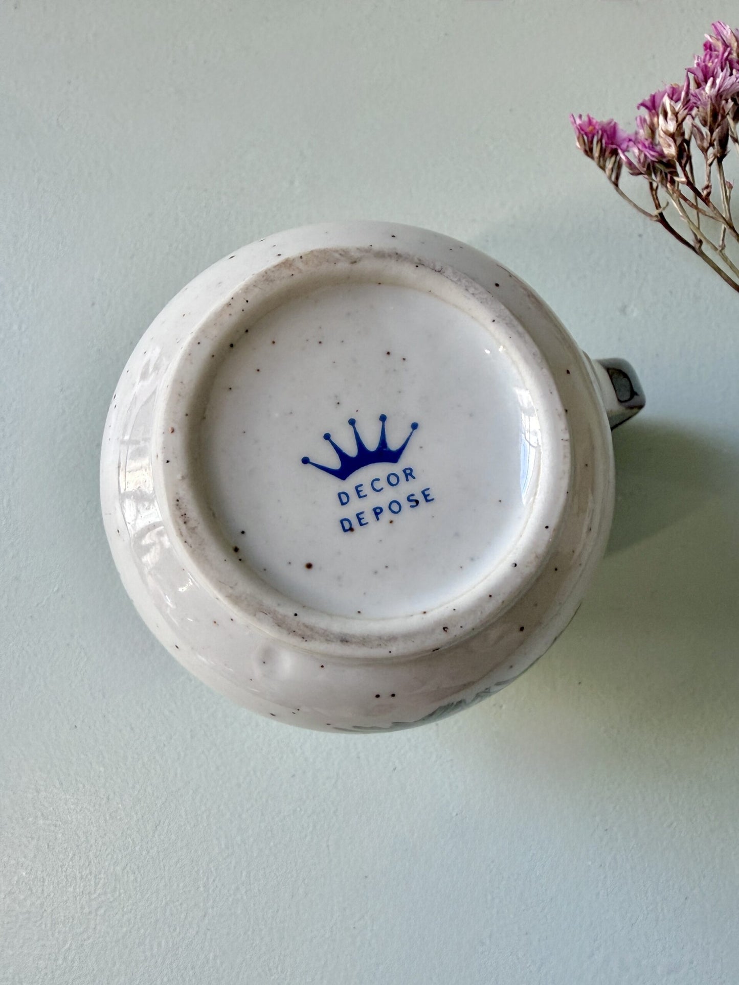 Pot à lait décor floral