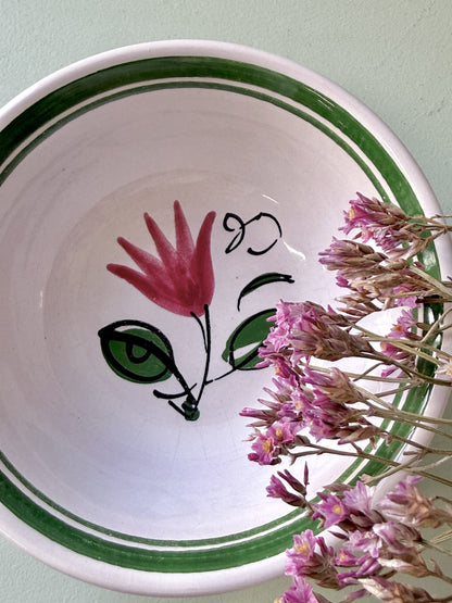 Bol émaillé à décor floral