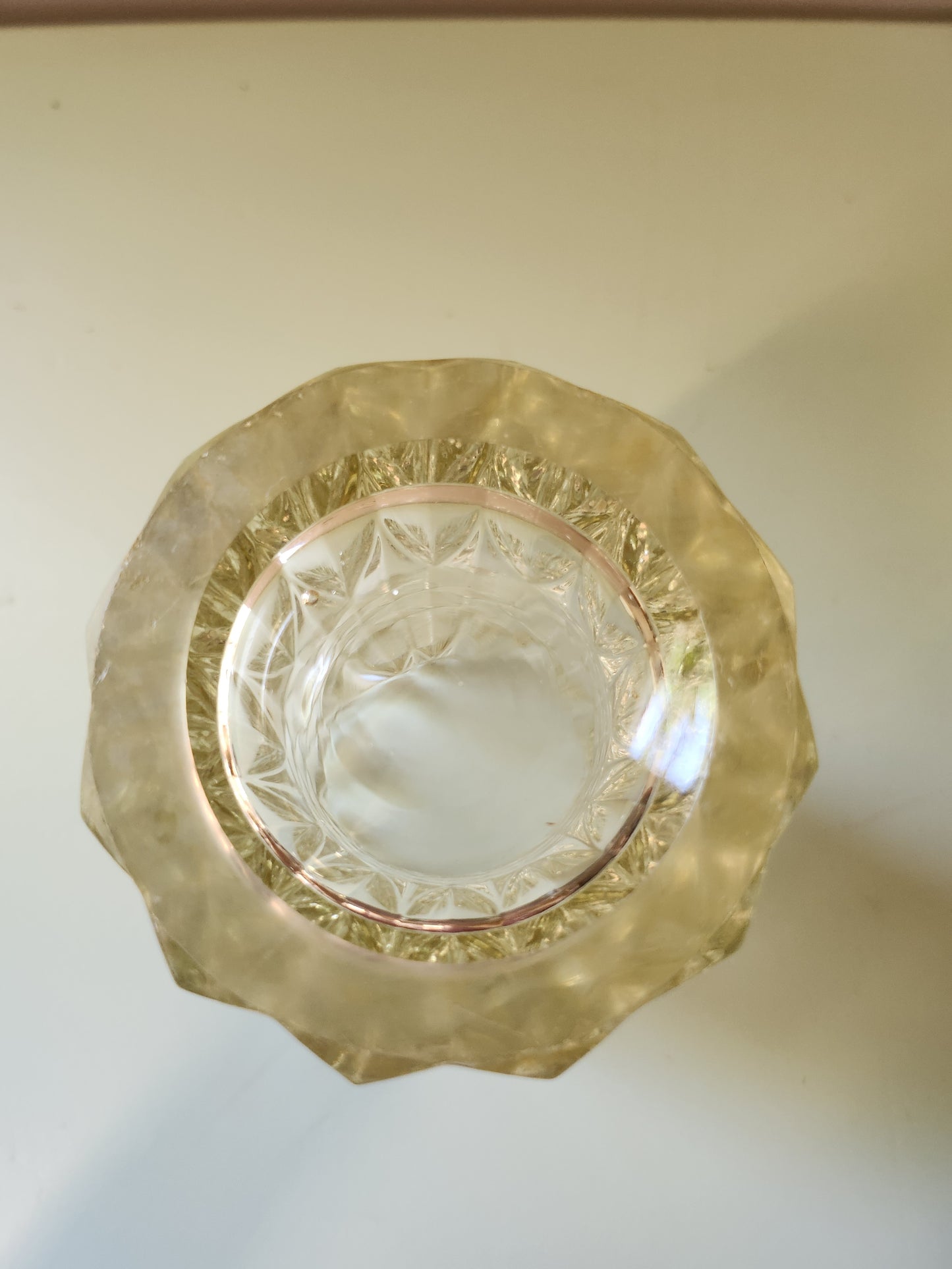 Vase en cristal   Patine
