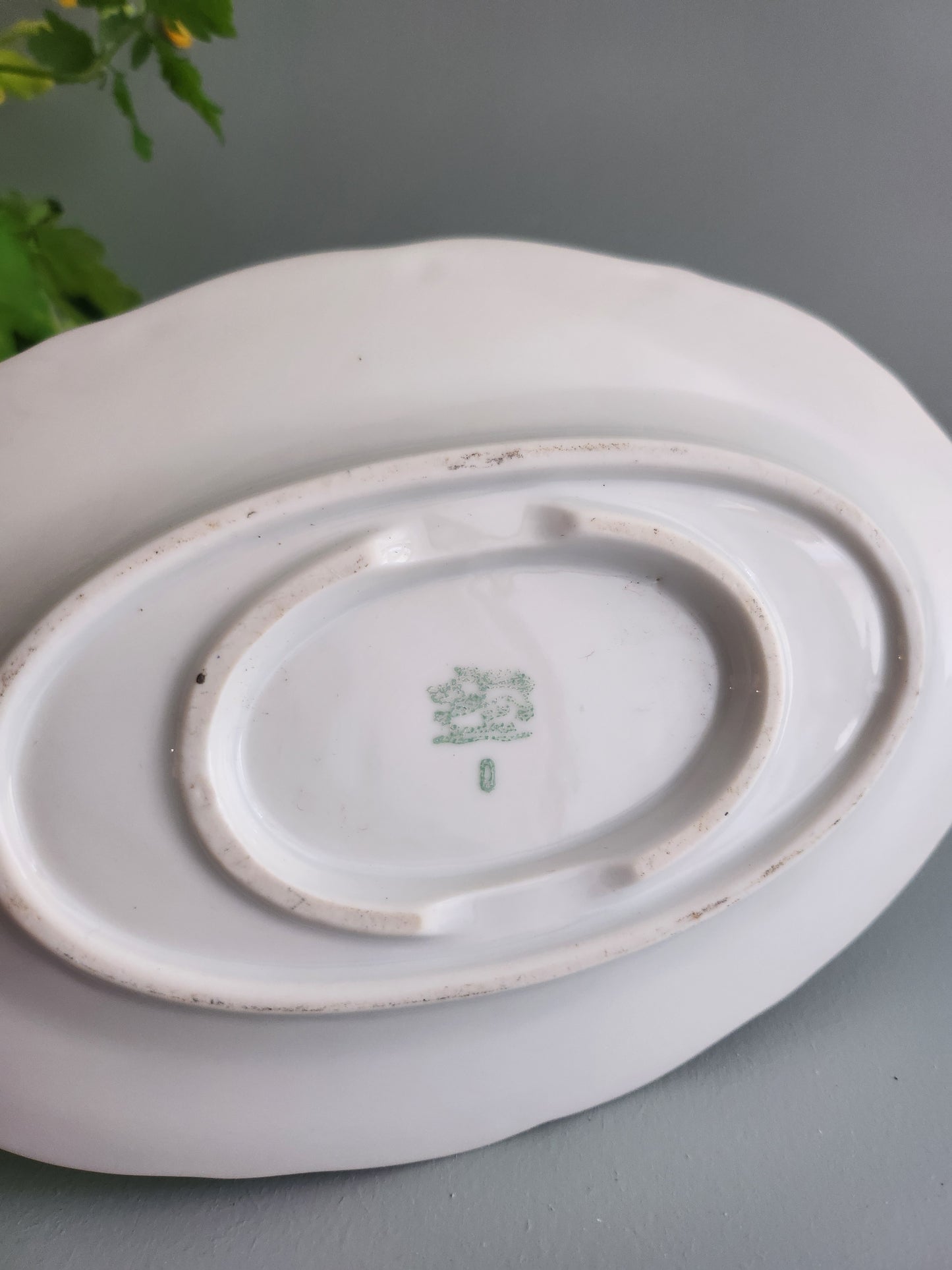 Saucière ancienne à fleurs - Patine