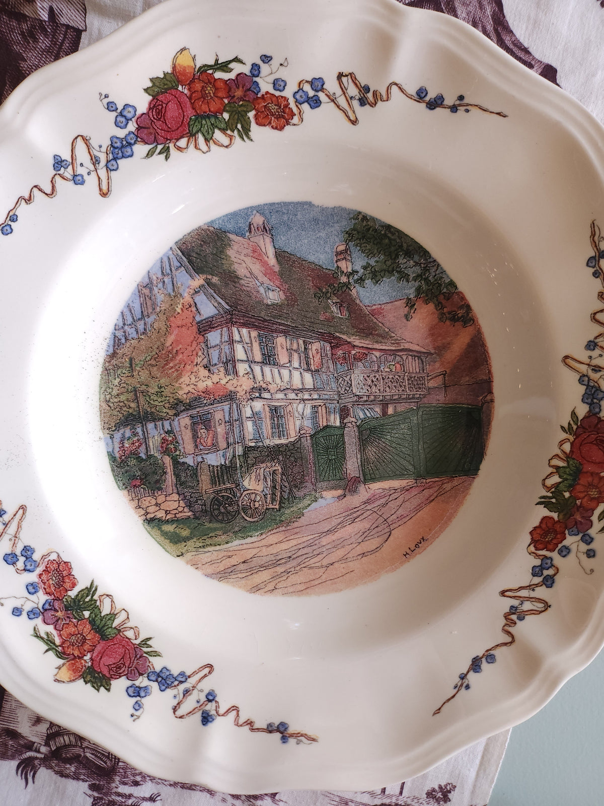 Assiette creuse céramique Obernai lot de 3   Patine