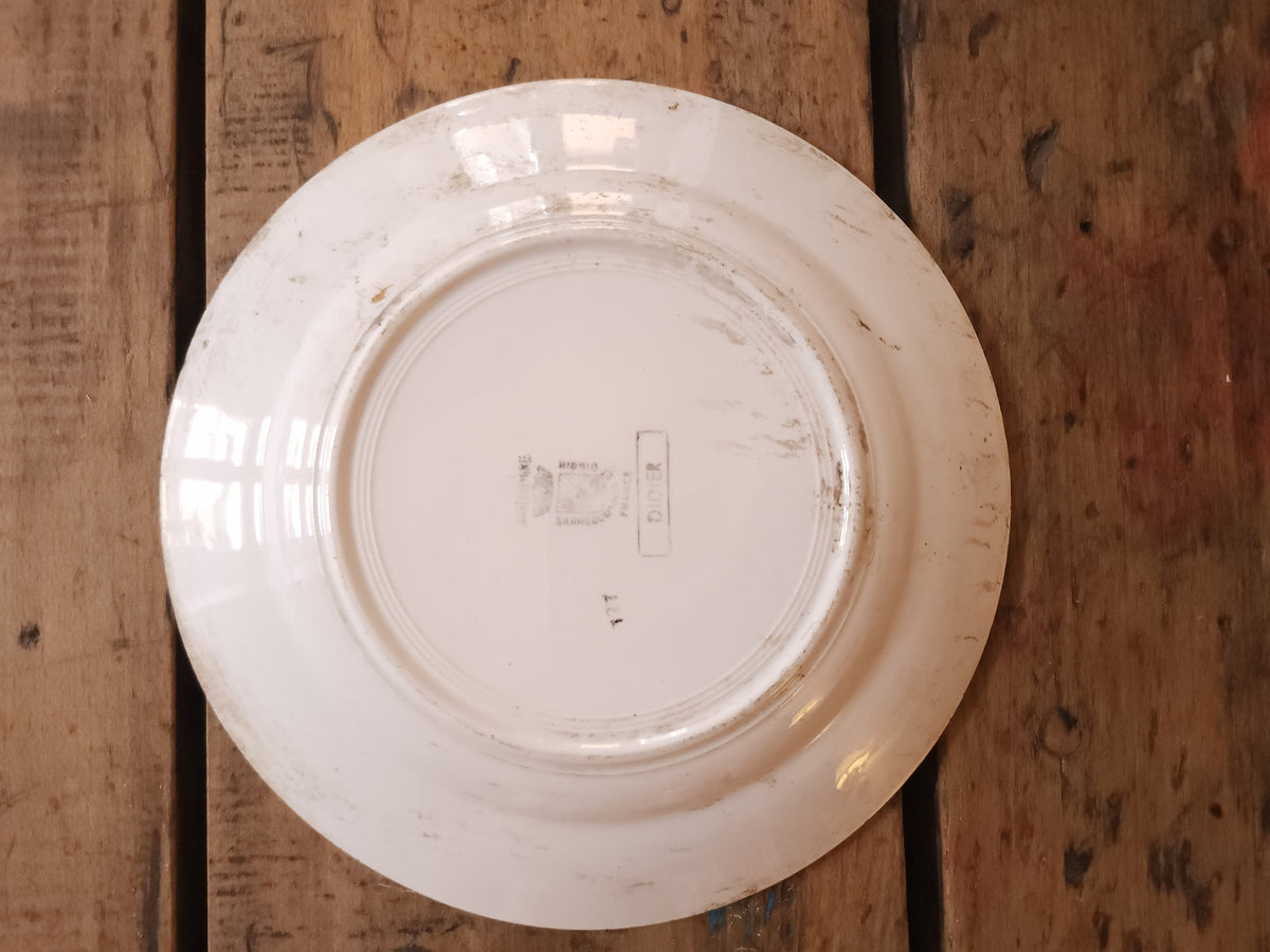 Assiettes plates en céramique Didier Sarreguemines lot de 2  Vaisselle Patine