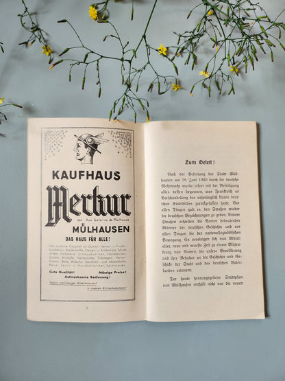 Ancien livret Mulhouse Alsace allemande – Neue Straßenbezeichnung – Guide des rues – vers 1900   Patine