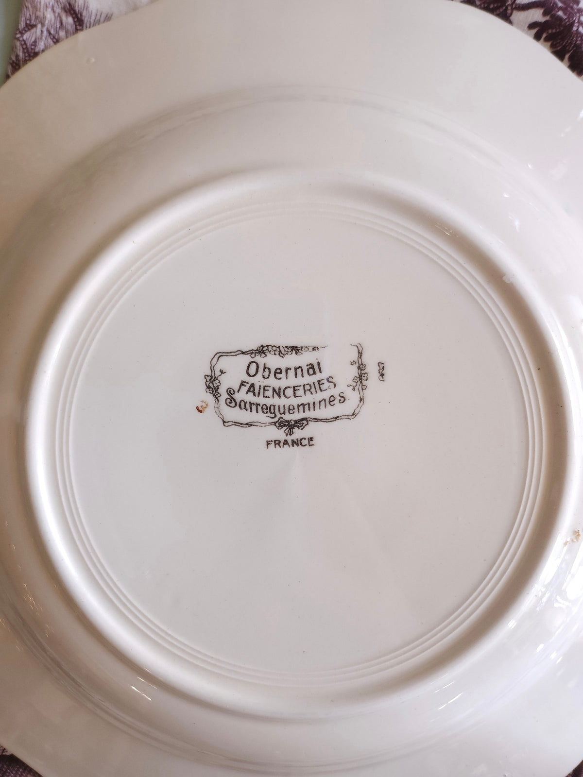 Assiette creuse céramique Obernai lot de 3   Patine